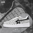 BK-01 Sneakers- Tweed White-Women's and Men's Shoes BK013W/M