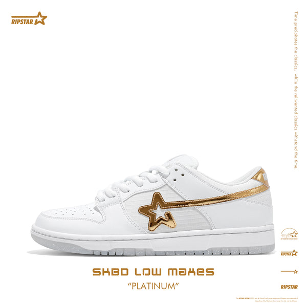 SKBD Low-Sneakers-Platinum- Microfiber Women's and Men's Shoes-SL036F