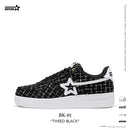 BK-01 Sneakers in Tweed Black Women's and Men's Shoes BK013W/M