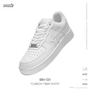 SKBD BK-01 Carbon Fiber White -Cow Suede and Action Leather Women's and Men's Shoes-BK023F