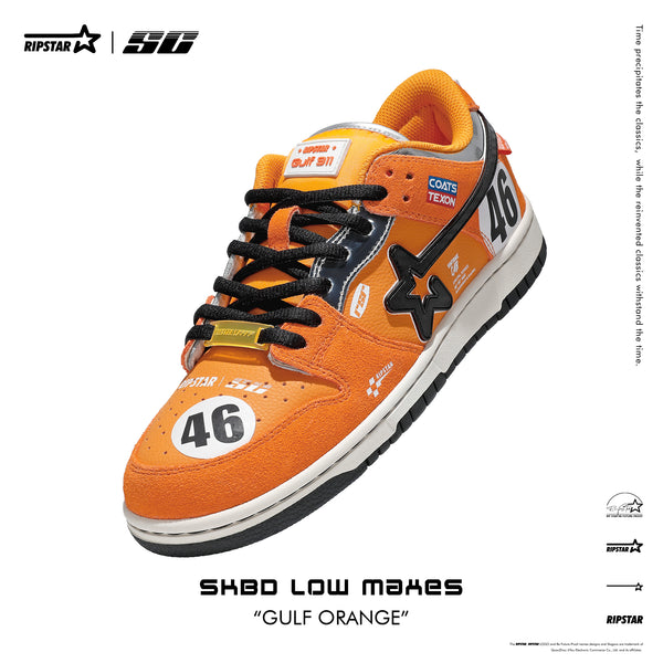 SKBD Low Maxes-Gulf Orange racing series Action leather and Microfber Women's and Men's Shoes-SL083F