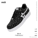 BK-01 Sneakers in Tweed Black Women's and Men's Shoes BK013W/M