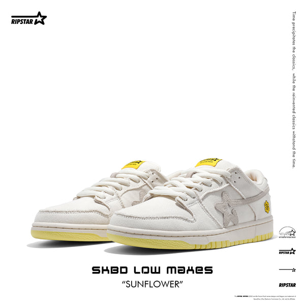 SKBD Low-Sneakers-Sun Flower- Canvas and Cow Suede Women's and Men's Shoes-SL038F