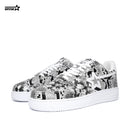 BK-015 Sneakers-Cobra White-Cow leather Women's and Men's Shoes BK015W/M