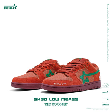 SKBD Dunk Low Sneakers - Red Rooster