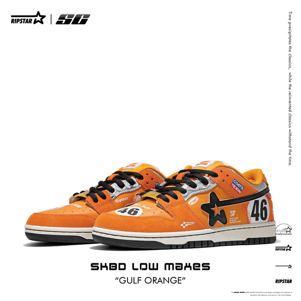 SKBD Low Maxes-Gulf Orange racing series Action leather and Microfber Women's and Men's Shoes-SL083F