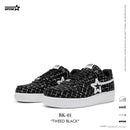 BK-01 Sneakers in Tweed Black Women's and Men's Shoes BK013W/M