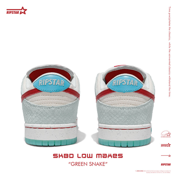 SKBD Low Maxes Year of Snake-Green Snake-Cow Suede and Action Leather Women's and Men's Shoes-SL080F