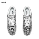 BK-015 Sneakers-Cobra White-Cow leather Women's and Men's Shoes BK015W/M