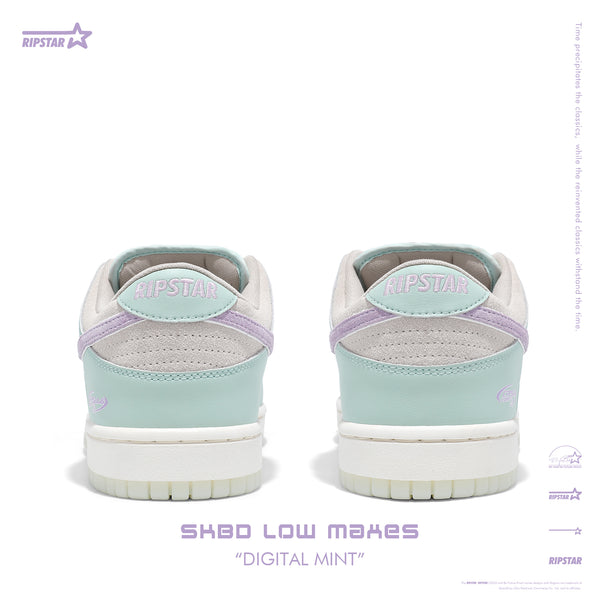 SKBD Low-Sneakers-Digital Mint- Action leather and Fabric Women's and Men's Shoes-SL060F