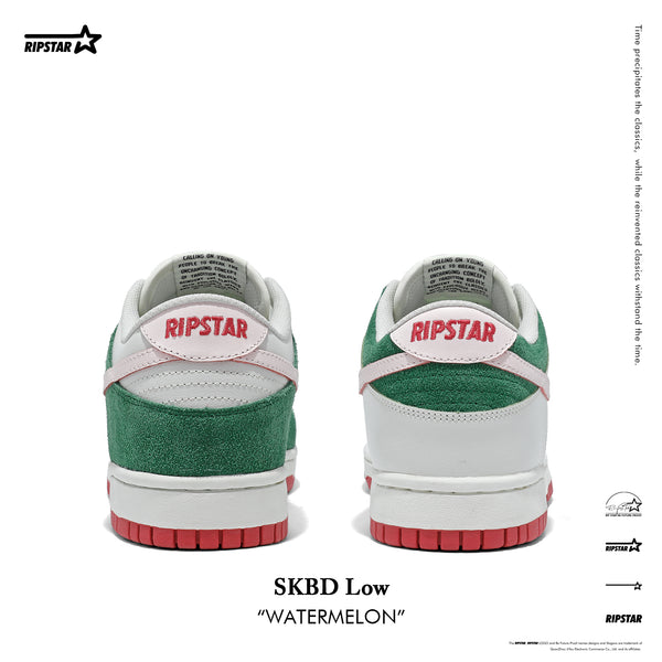 SKBD Low -Sneakers-Watermelon-Action Leather and Cow Suede Women's and Men's Shoes SL017F