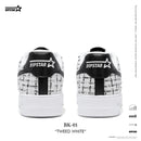 BK-01 Sneakers- Tweed White-Women's and Men's Shoes BK013W/M