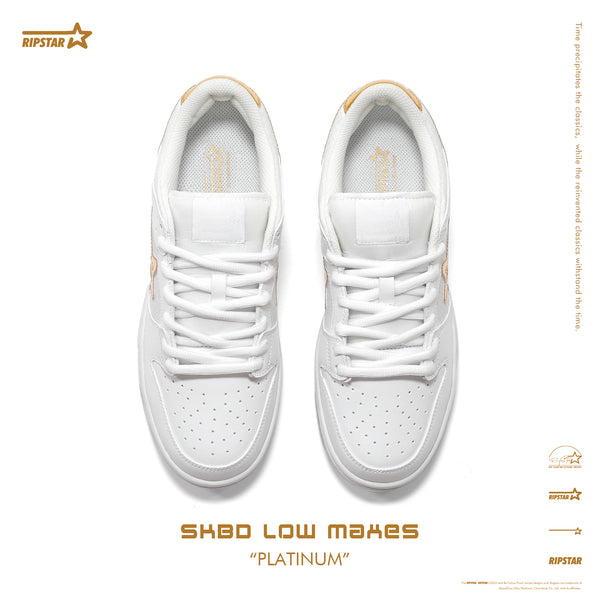 SKBD Low-Sneakers-Platinum- Microfiber Women's and Men's Shoes-SL036F
