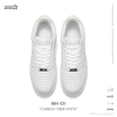 SKBD BK-01 Carbon Fiber White -Cow Suede and Action Leather Women's and Men's Shoes-BK023F