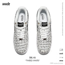BK-01 Sneakers- Tweed White-Women's and Men's Shoes BK013W/M