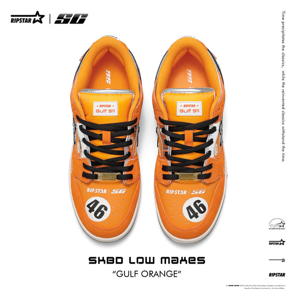 SKBD Low Maxes-Gulf Orange racing series Action leather and Microfber Women's and Men's Shoes-SL083F
