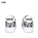 BK-015 Sneakers-Cobra White-Cow leather Women's and Men's Shoes BK015W/M