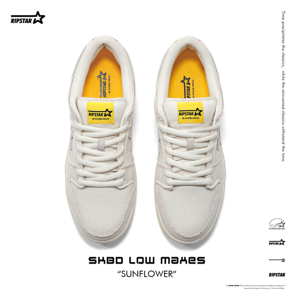 SKBD Low-Sneakers-Sun Flower- Canvas and Cow Suede Women's and Men's Shoes-SL038F