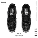 BK-01 Sneakers in Tweed Black Women's and Men's Shoes BK013W/M