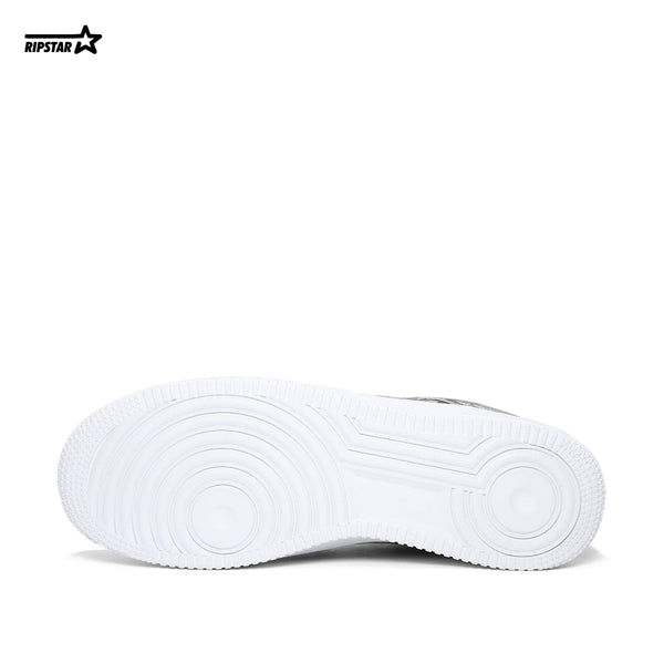BK-015 Sneakers-Cobra White-Cow leather Women's and Men's Shoes BK015W/M