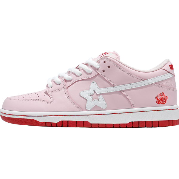 SKBD Low-Sneakers-Rose Pink- Action leather Fabric Women's and Men's Shoes-SL033F