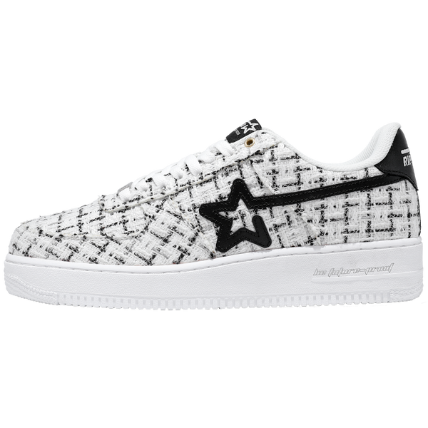 BK-01 Sneakers- Tweed White-Women's and Men's Shoes BK013W/M