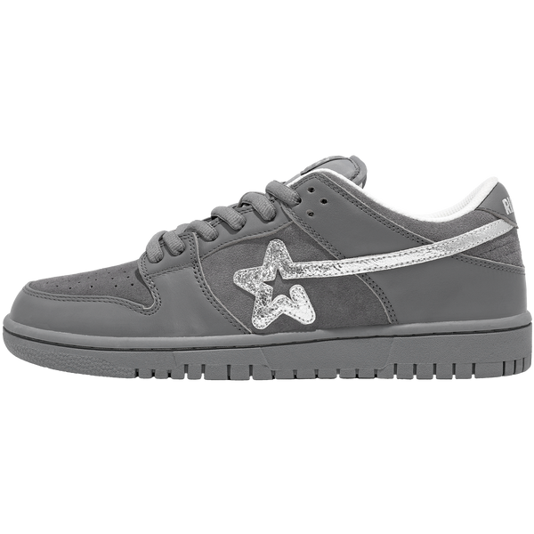 SKBD Low-Sneakers-Gray- Action leather Women's and Men's Shoes-SL061F