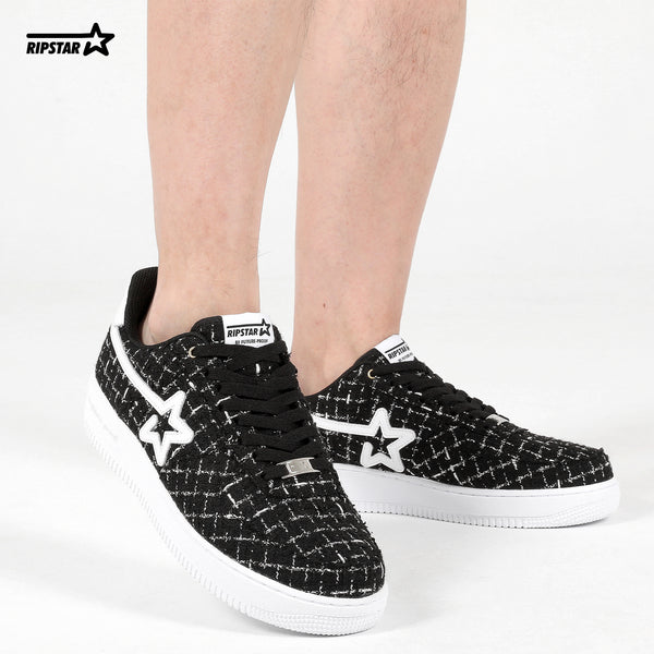 BK-01 Sneakers in Tweed Black Women's and Men's Shoes BK013W/M
