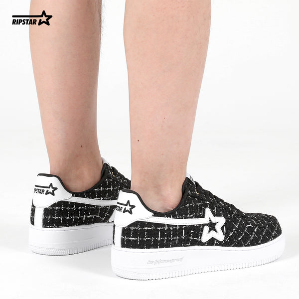 BK-01 Sneakers in Tweed Black Women's and Men's Shoes BK013W/M