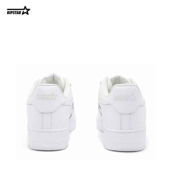BK-01 Sneakers Pure White Cow leather Women's and Men's Shoes BK011W/M