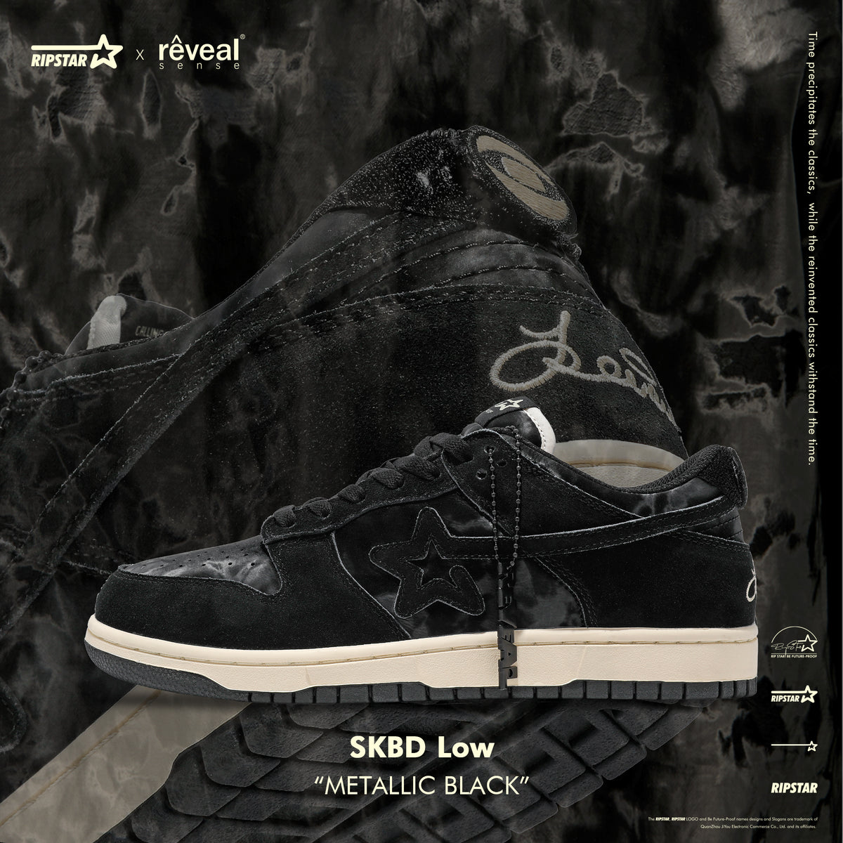 SKBD Dunk Low Sneakers - Metallic Black