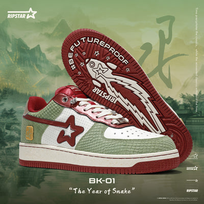 SKBD BK-01 The Year of Snake- Action leather and Microfber Women's and Men's Shoes-BK021F