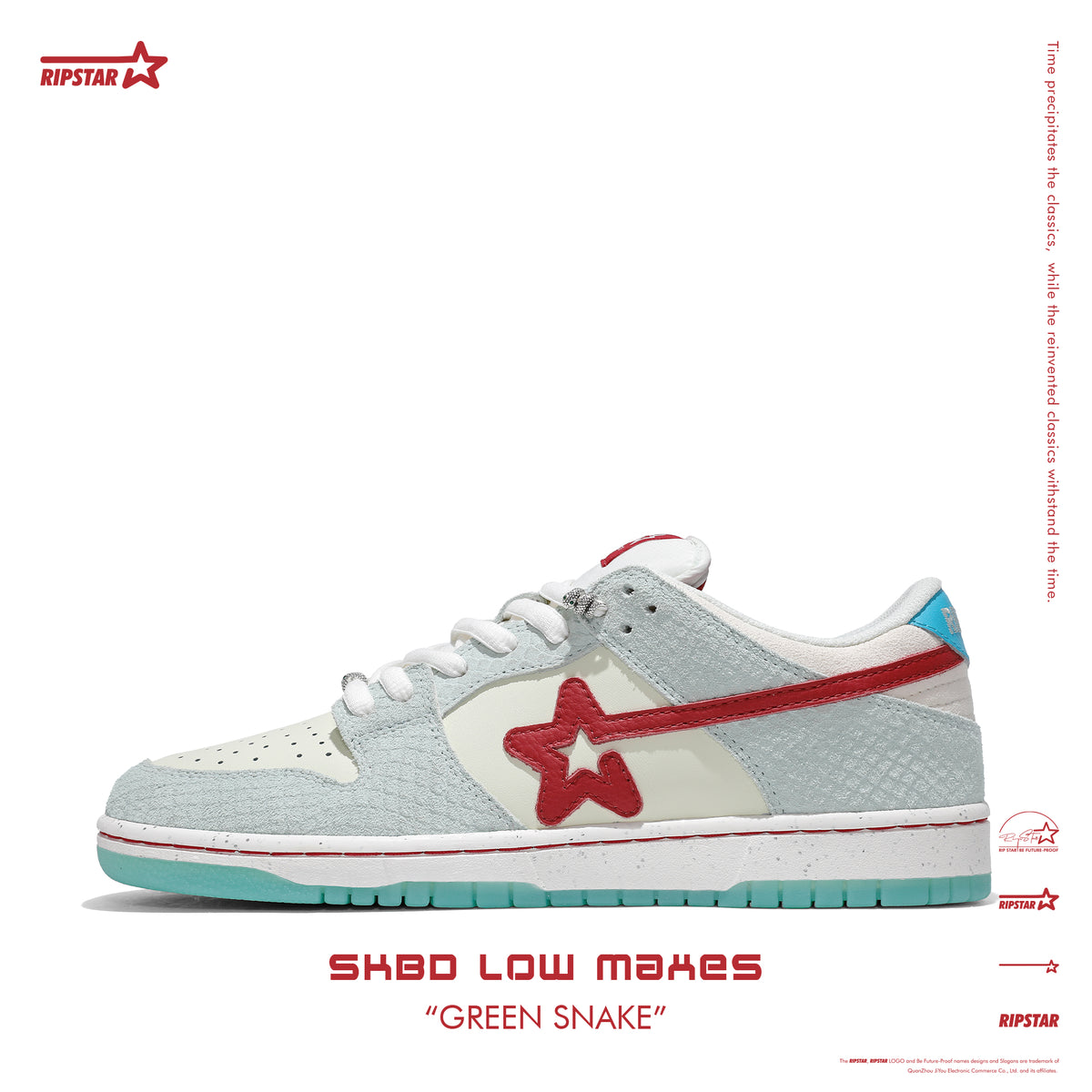 SKBD Low Maxes Year of Snake-Green Snake-Cow Suede and Action Leather ...