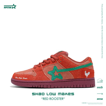 SKBD Dunk Low Sneakers - Red Rooster
