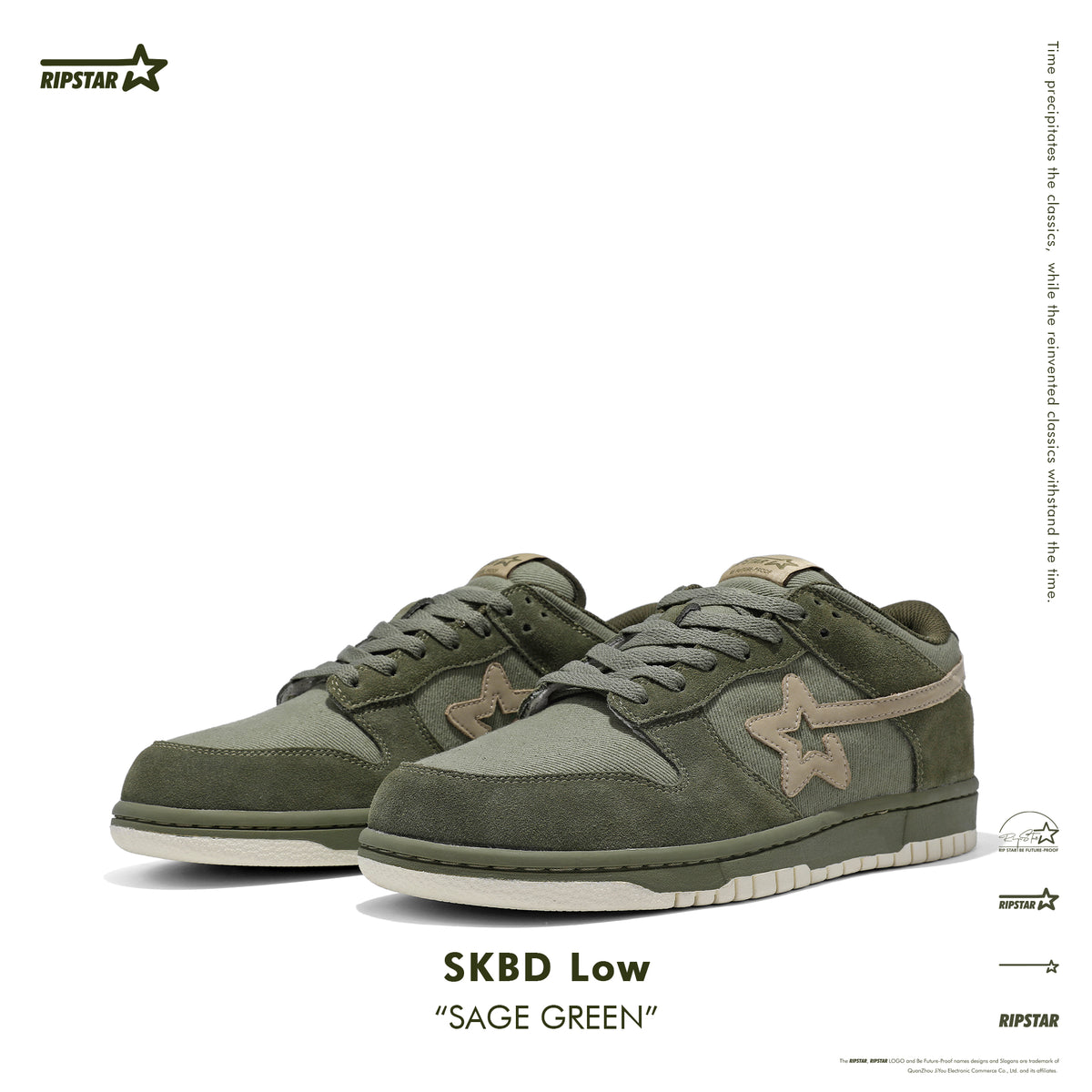 SKBD Low Sneakers-Sage Green