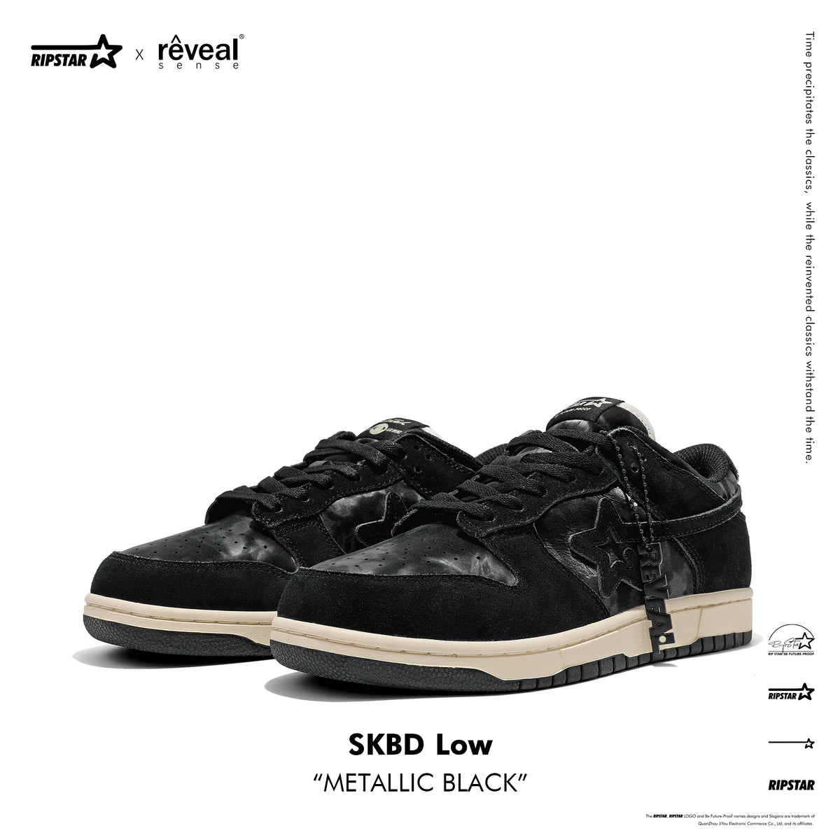 SKBD Dunk Low Sneakers - Metallic Black