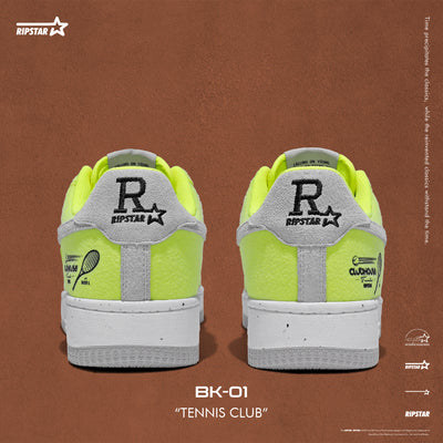 SKBD BK-01 Tennis Club-Cowhide Leather and Fabric Women's and Men's Shoes-BK026F