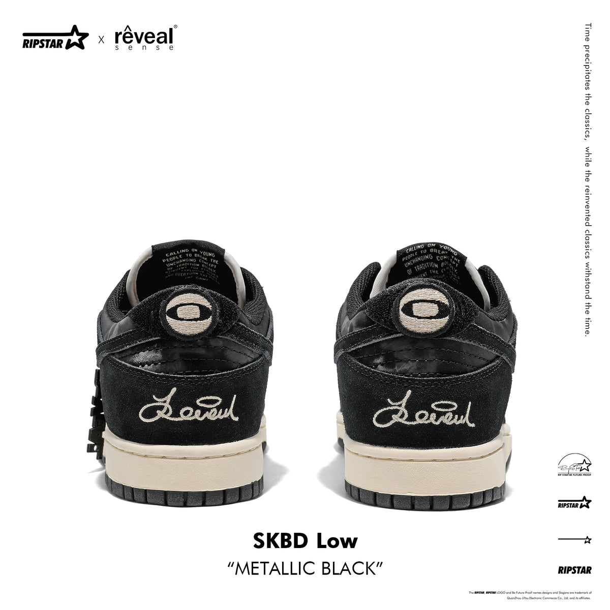 SKBD Dunk Low Sneakers - Metallic Black