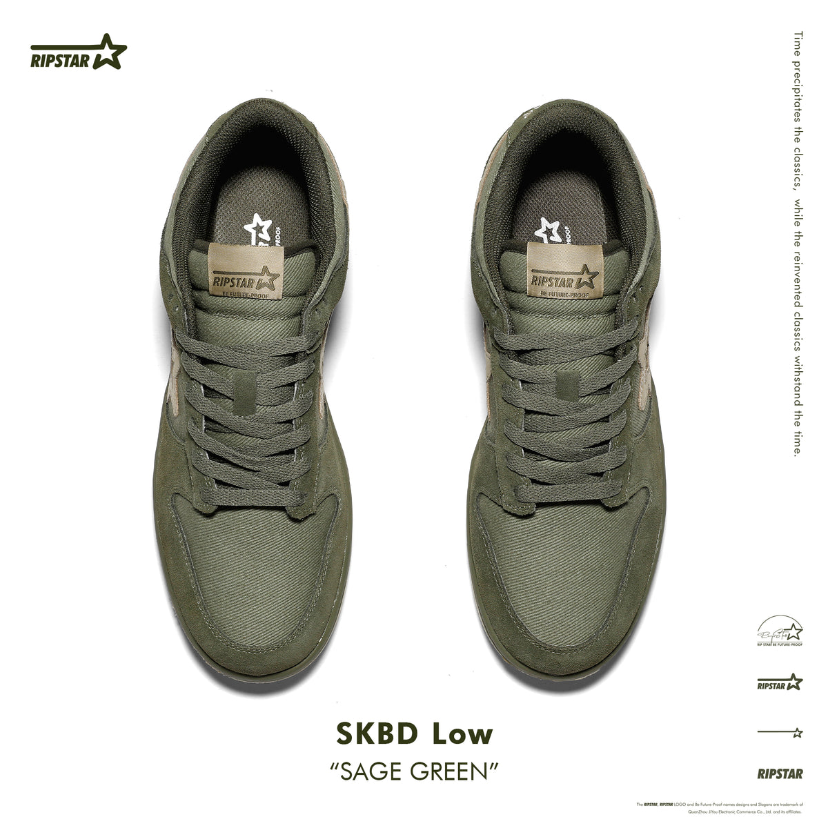 SKBD Low Sneakers-Sage Green