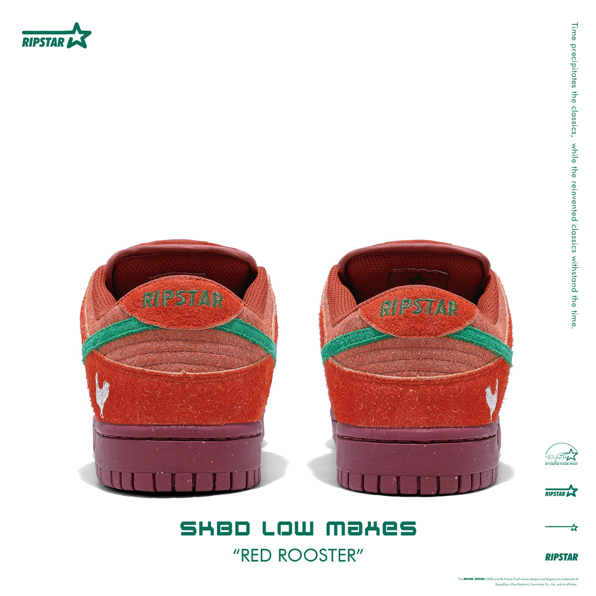SKBD Dunk Low Sneakers - Red Rooster