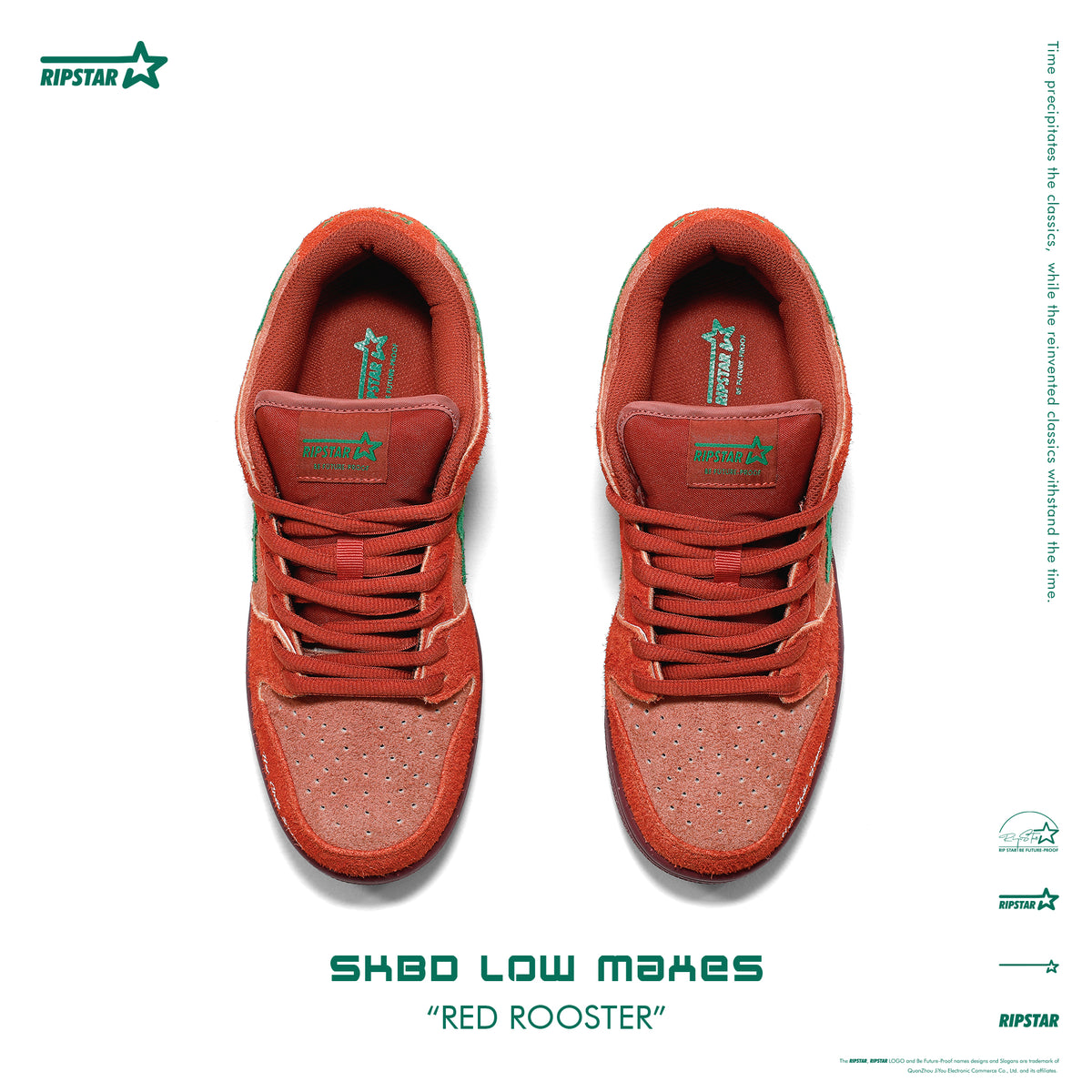 SKBD Dunk Low Sneakers - Red Rooster