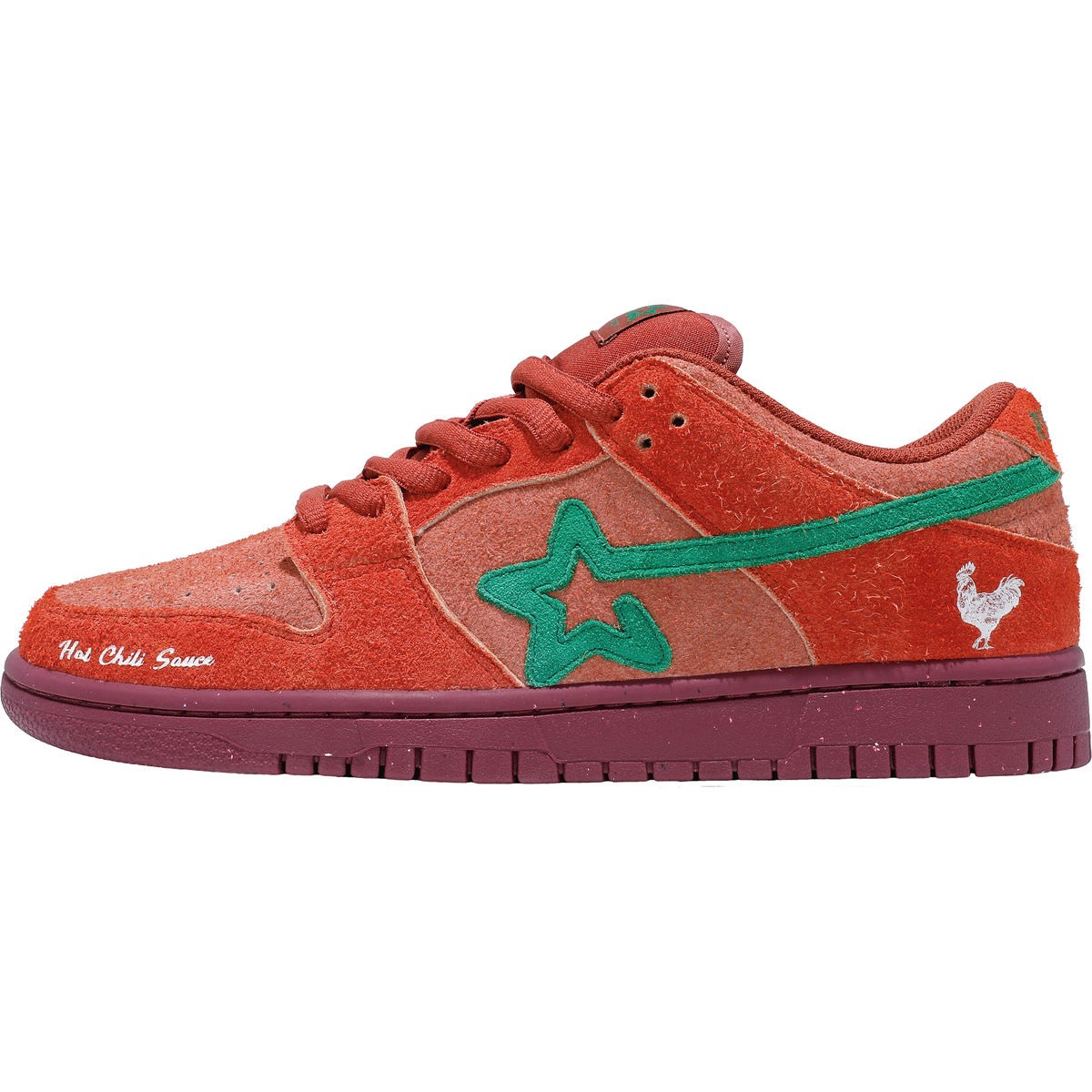 SKBD Dunk Low Sneakers - Red Rooster